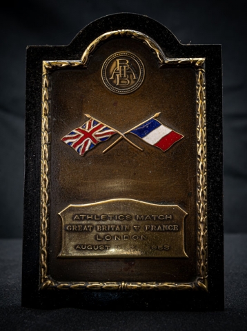 Athletics Plaque - GB V France - London 1953